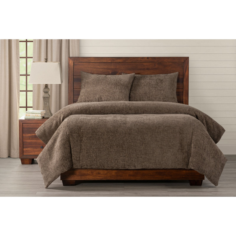 Smithsonian Driftwood Brown Chenille Duvet Cover & Insert Wayfair